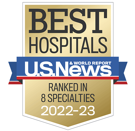 2022-23 US News and World Report Best Hospitals Survey Keck Medicine of USC Ranked in 8 Specialties Badge