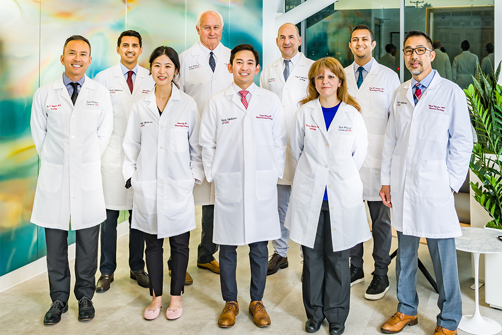 Members of the cancer care team at USC Norris Comprehensive Cancer Center's new location in Newport Beach