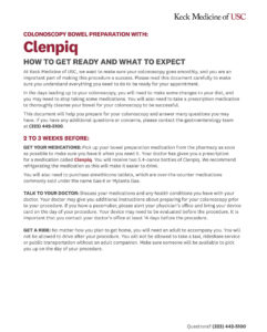 Instructions for Clenpiq