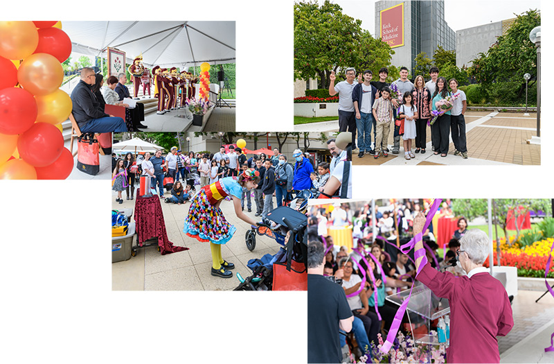 Collage of images from the Festival of Life.