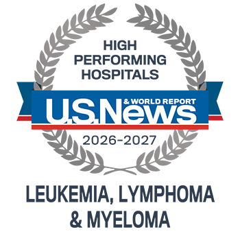 2026-27 US News and World Report High Performing Hospitals Badge Leukemia, Lymphoma and Myeloma